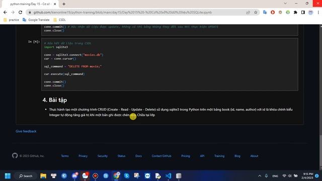Day 15 - Cơ sở dữ liệu SQLite смотреть онлайн
