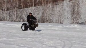 Самый быстрый вездеход в мире :) Снегоход из квадроцикла.