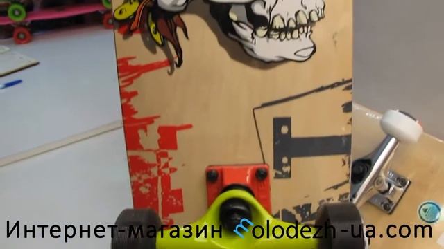Скейтборд многослойный с рисунком "Череп" смотреть онлайн
