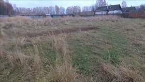 Планировка участка гусеничным мотоблоком с отвалом.