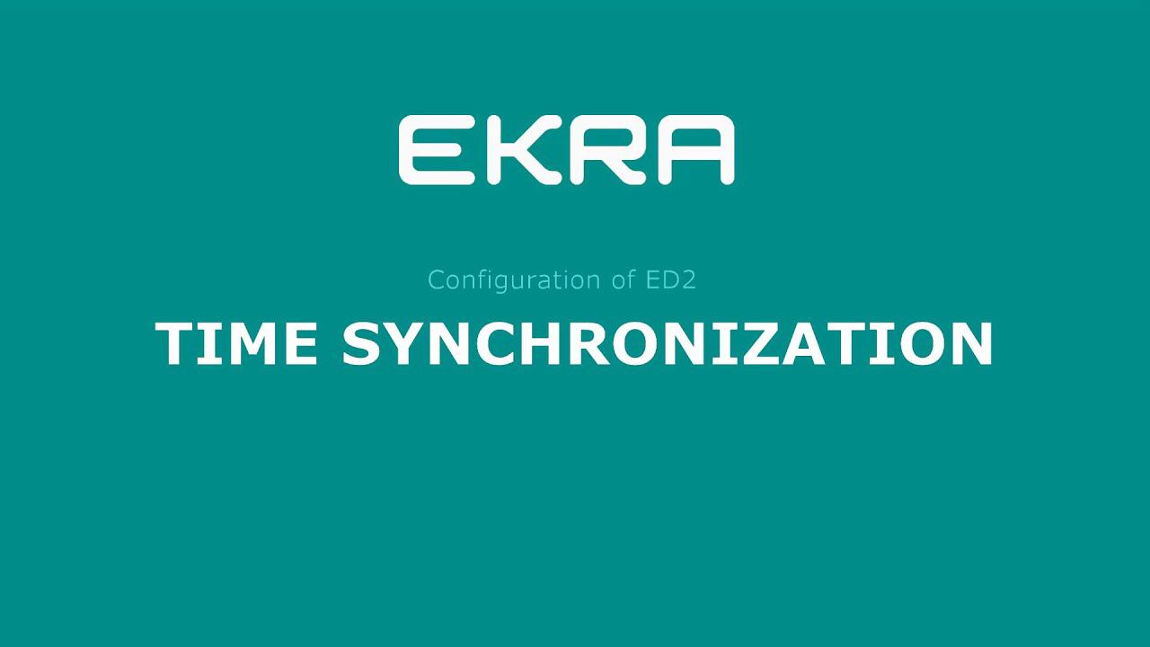 EKRA ED2. Configuration 14. Time synchronization