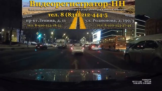 ParkCity DVR HD 790 в Нижнем Новгород. Пример ночной съемки смотреть онлайн
