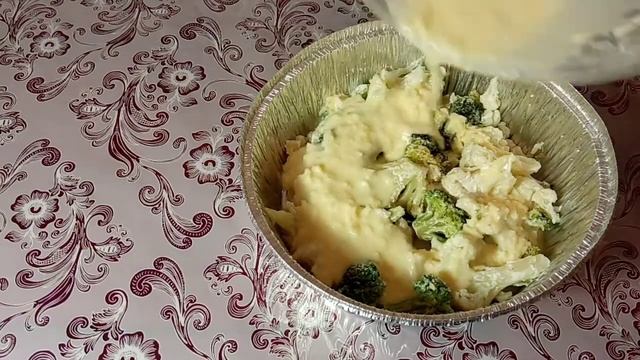 Запиканка из цветной и броколи капусты. смотреть онлайн