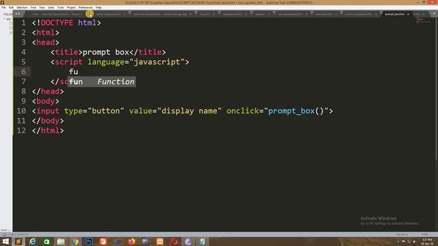 Pop -up Box&& Prompt box in javascript & || JavaScript for beginners in Hindi#06