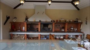 Готовая заводская барбекю с русской печью, мангалом и казаном