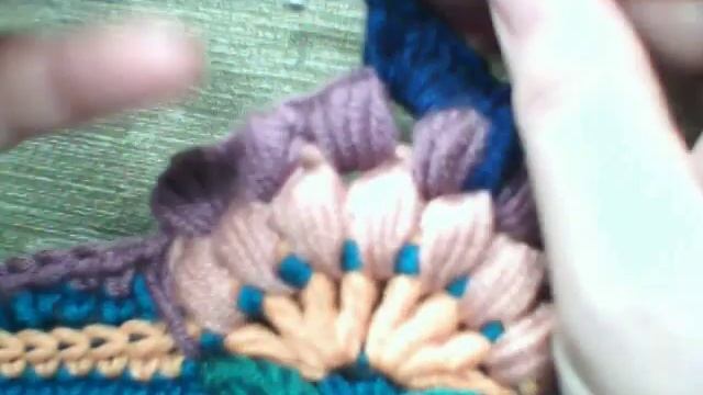 Плед крючком. Описание вязания. Урок 8. Ряд 64. Плед крючком: мандала, цветы, узоры, мотивы крючком смотреть онлайн