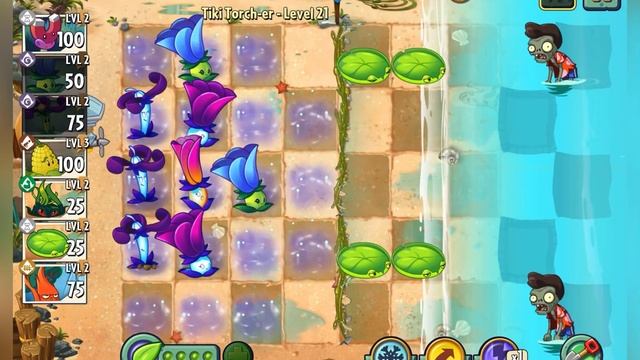 PvZ2 Tiki Torch-er 20-22 by iPad Air 4 #plantsvszombies2 смотреть онлайн