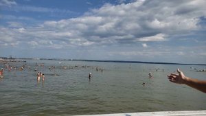 Отдых на пляже Бумеранг Обского водохранилища Новосибирска 1.08.2021