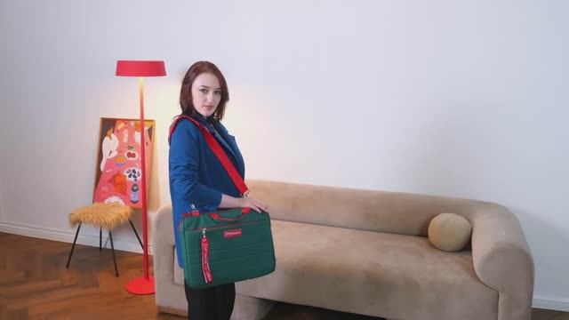 Сумка для ноутбука 15.6 дюймов, зелёная - OPTIMUM