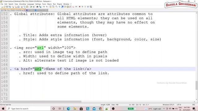 [HTML Attributes]: HTML Attributes in Telugu | HTML Crash Course | Day - 11