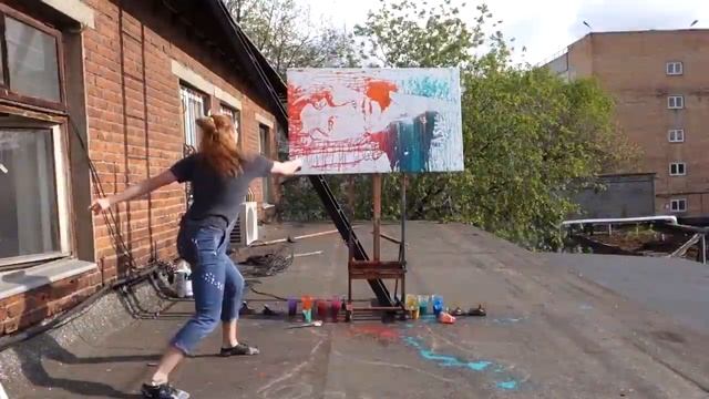 . Танцующий художник- перфоманс SPLASH!!!