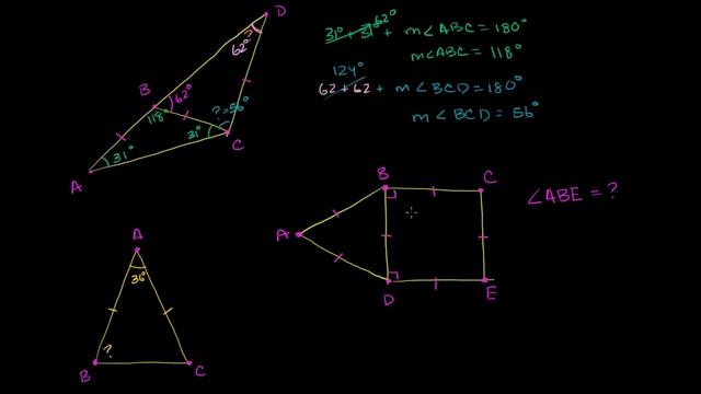Equilateral and isosceles example problems | Congruence | Geometry | Khan Academy