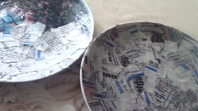 Тарелка в технике папье маше :) смотреть онлайн