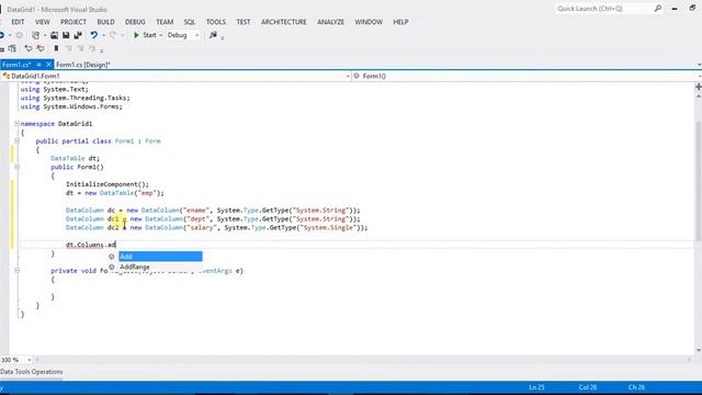 Add Data into TextBox and Show that data in Datagrid in C# смотреть онлайн