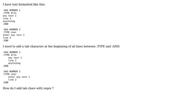 Notepad++: Add tab at the beginning of a multi-line match found with regex? смотреть онлайн