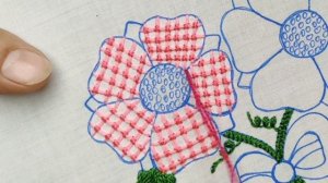 Lovely pink colour flowers embroidery design - Hand embroidery - Embroidery for beginners