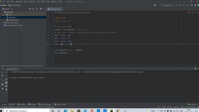 Perspective transform using OpenCV and Python смотреть онлайн