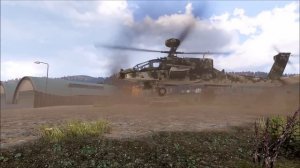 Ukraine Control point under heavy fire the last hope is attack helicopter AH-1/ Military Simulation