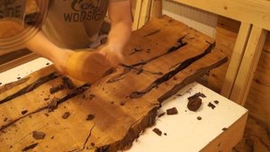 Барная столешница слэб с эпоксидной смолой ( часть 1)