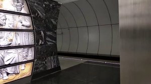 Станция метро "Фонвизинская".Голограммы 3D светильники (Как Древняя Русь) // 16 марта 2018 года