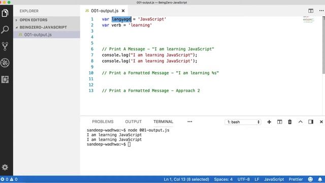 Output Function console.log  [JavaScript - From Scratch]