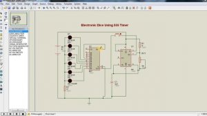 Electronic Dice Using 555 & 4017 IC Mini Project On Proteus