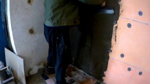 ШТУКАТУРИМ УТЕПЛЁННУЮ СТЕНУ В ГАРАЖЕ!!!Деревенский влог