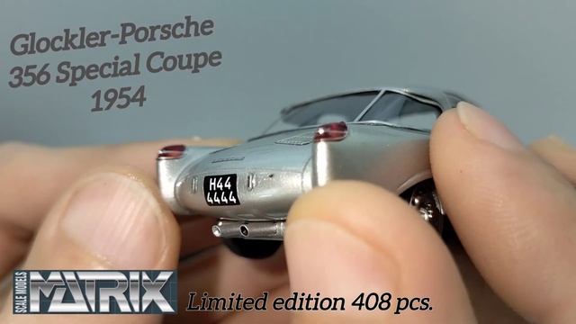 Обзор модели Glockler-Porsche 356 Special Coupe 1954г. 1:43 Matrix | Limited edition 408 pcs. смотреть онлайн