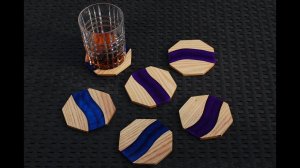 Костеры из смолы и ясеня / Coasters with Epoxy Resin and Wood DIY