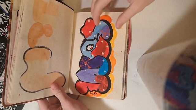 Немой  обзор на скечбук февраль-сентябрь