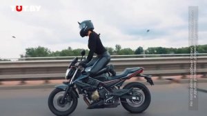 Минск Танцы  на мотоцикле прямо на дорогах Черная пантера 720p