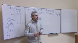 Гидродинамика Л4. Сила давления жидкости на плоскую стенку