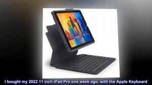 ZAGG Pro Keys Detachable Case and Wireless Keyboard for Apple iPad Pro 10.2", Multi-Device Bluetoot