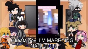 Past Naruto and his friends react to the future•canon ships•part 1