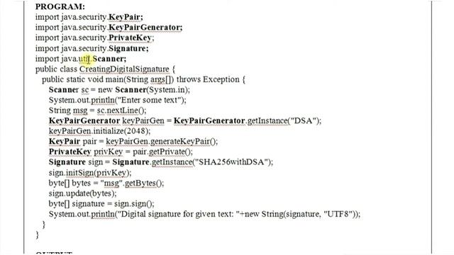IT8761 Security Lab.Ex 8.Implement the SIGNATURE SCHEME - Digital Signature Standard. смотреть онлайн