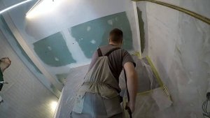 Оклейка потолков и коробов флизелином Marburg 150 г/кв.м, разбор косяков, красим без шпатлёвки.