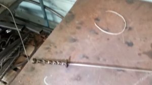 Изготовление кованой ручки, для шампура.