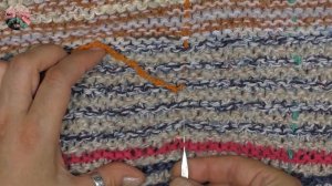 Плед спицами из остатков пряжи готов. Часть 2