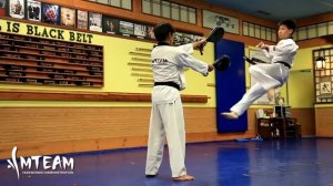 ТАЭКВОНДО - удары с прыжка и разворота