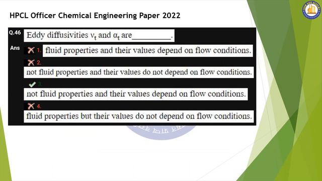 HPCL Officer Chemical Engineering 2022 Paper and Answer Key | Part - 2: Technical