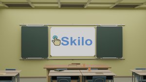 Рельсовая система с классной меловой и интерактивной доской Skilo