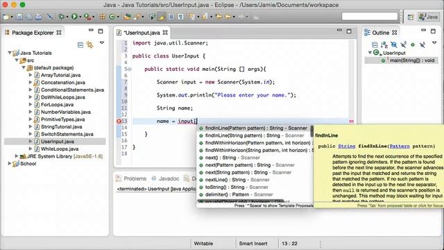 Java Tutorial 12 - Getting User Input смотреть онлайн