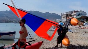 Парусный катамаран Спутник на Чёрном море. 2021