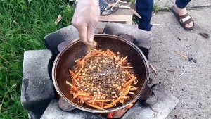 Плов из красного риса ,Devziradan osh tayyorlash