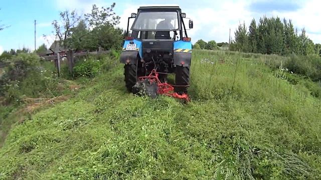 Кошу бурьян трактором МТЗ + кс 2 1 смотреть онлайн