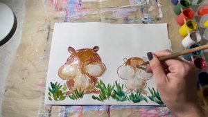 Рисуем хомяков ?. Правополушарное рисование. Рисование для детей. Уроки для начинающих.