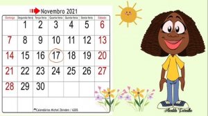 calendário virtual 17 de novembro Quarta-feira