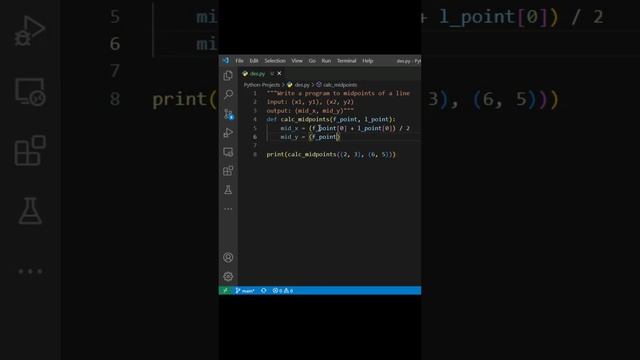 Python Tutorial: Calculate Midpoints of a Line