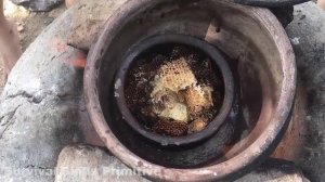 Primitive technology. Плошка-светильник с воском