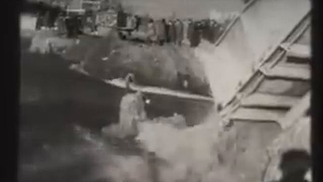 Строительсво Новосибирской ГЭС  1956г.
